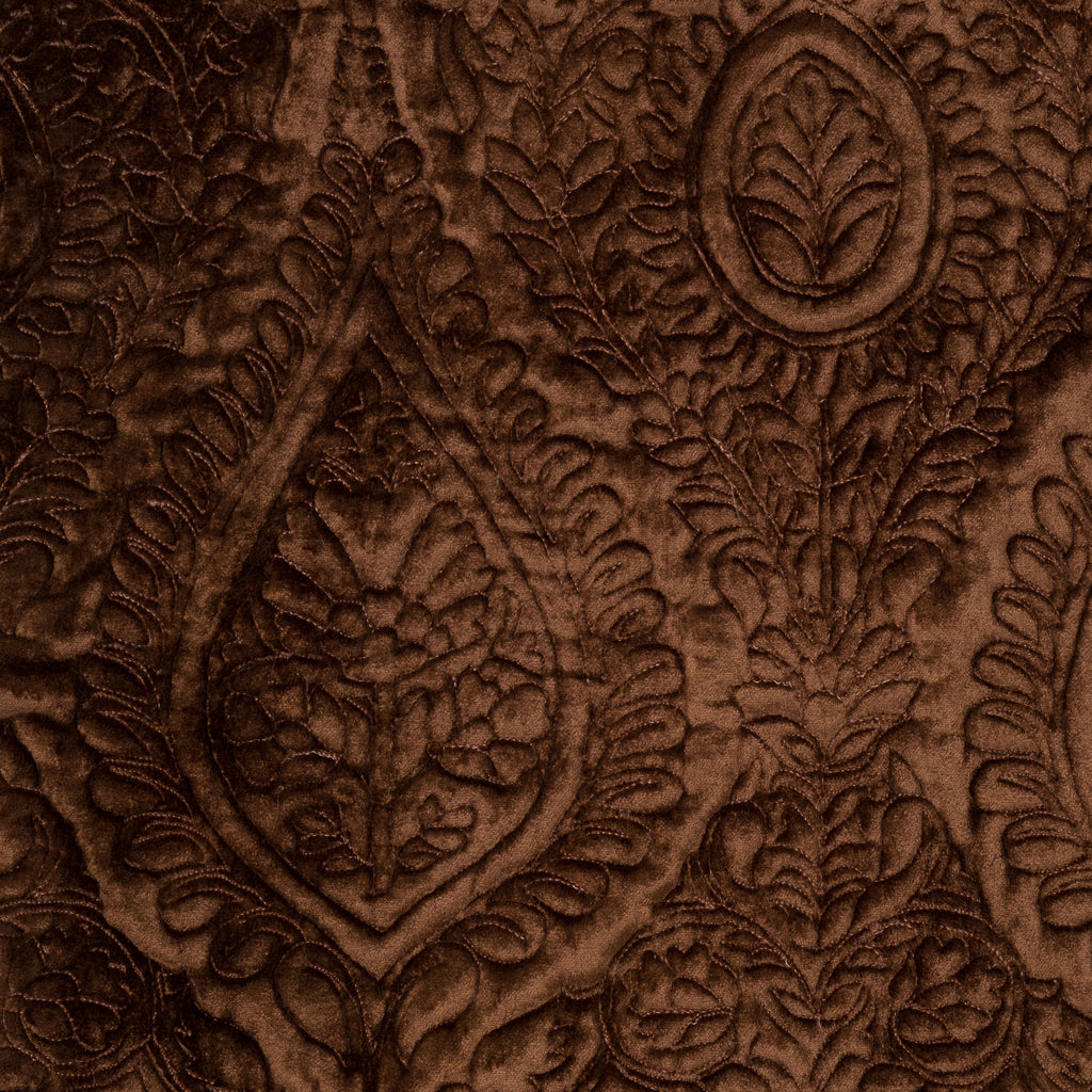 Espresso Velvet Embossed Cushion