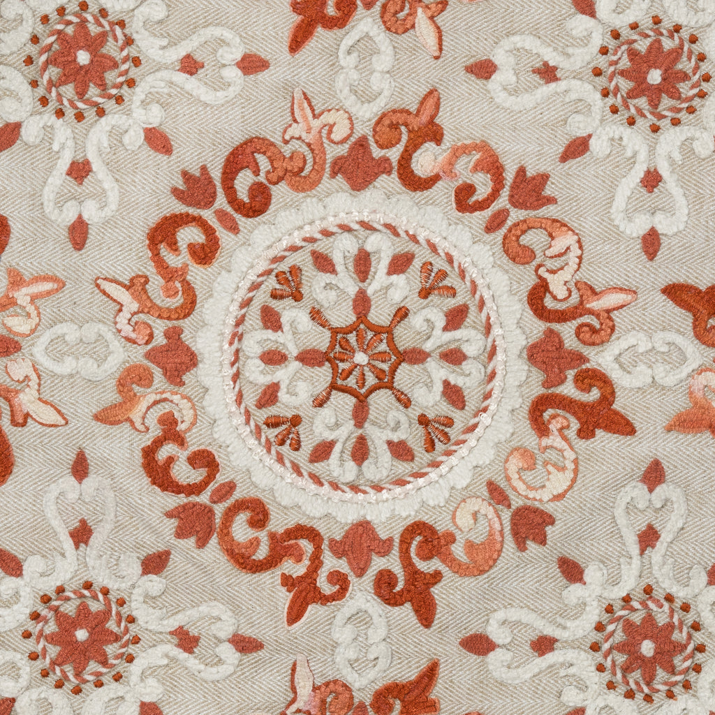 Terracotta Medallion Suzani Cushion