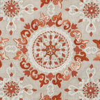 Terracotta Medallion Suzani Cushion