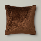 Espresso Velvet Embossed Cushion