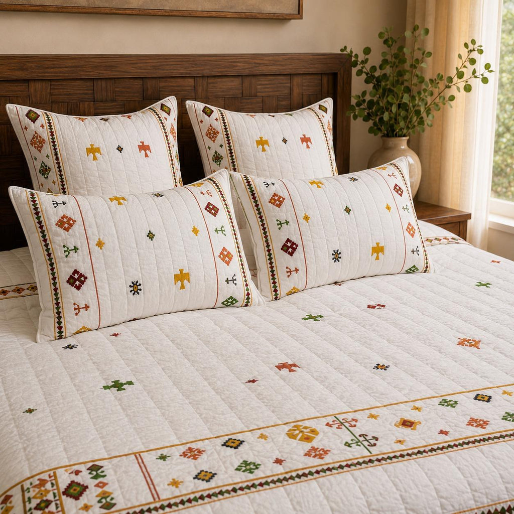 Ivory Heritage Embroidered Bedding