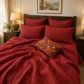 Champagne Botanical Embroidered Bedspread
