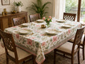 Champagne Botanical Embroidered Table Cloth