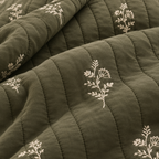 Olive Meadow Embroidered Bedspread