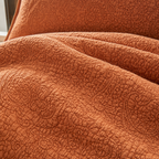Stone washed orange quilted bedspread